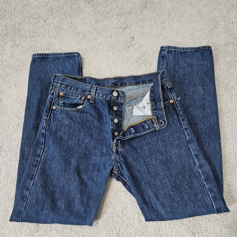 Levis | 501 Button Fly Signature V-Stitching Denim Jeans
